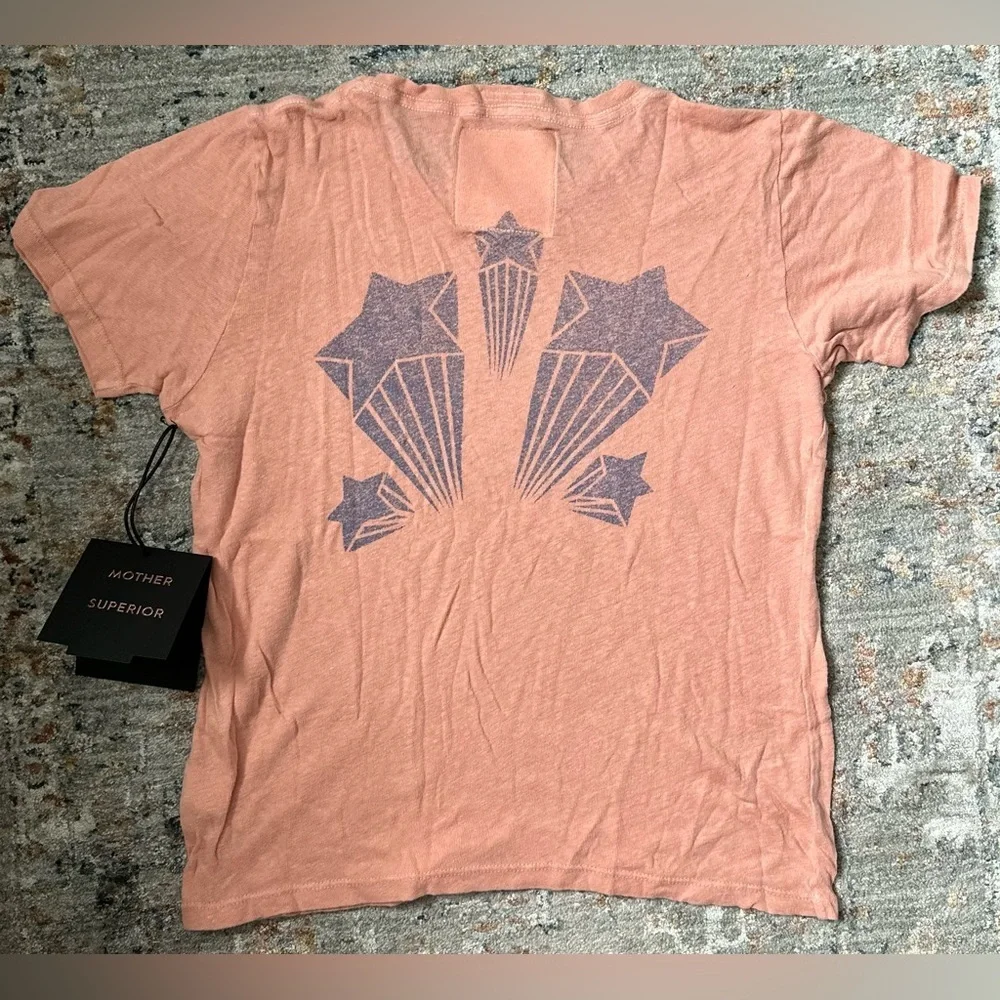 MOTHER The Itty Bitty Sinful Tee Movie Night Pink Graphic Tee M NWT - Picture 6 of 7